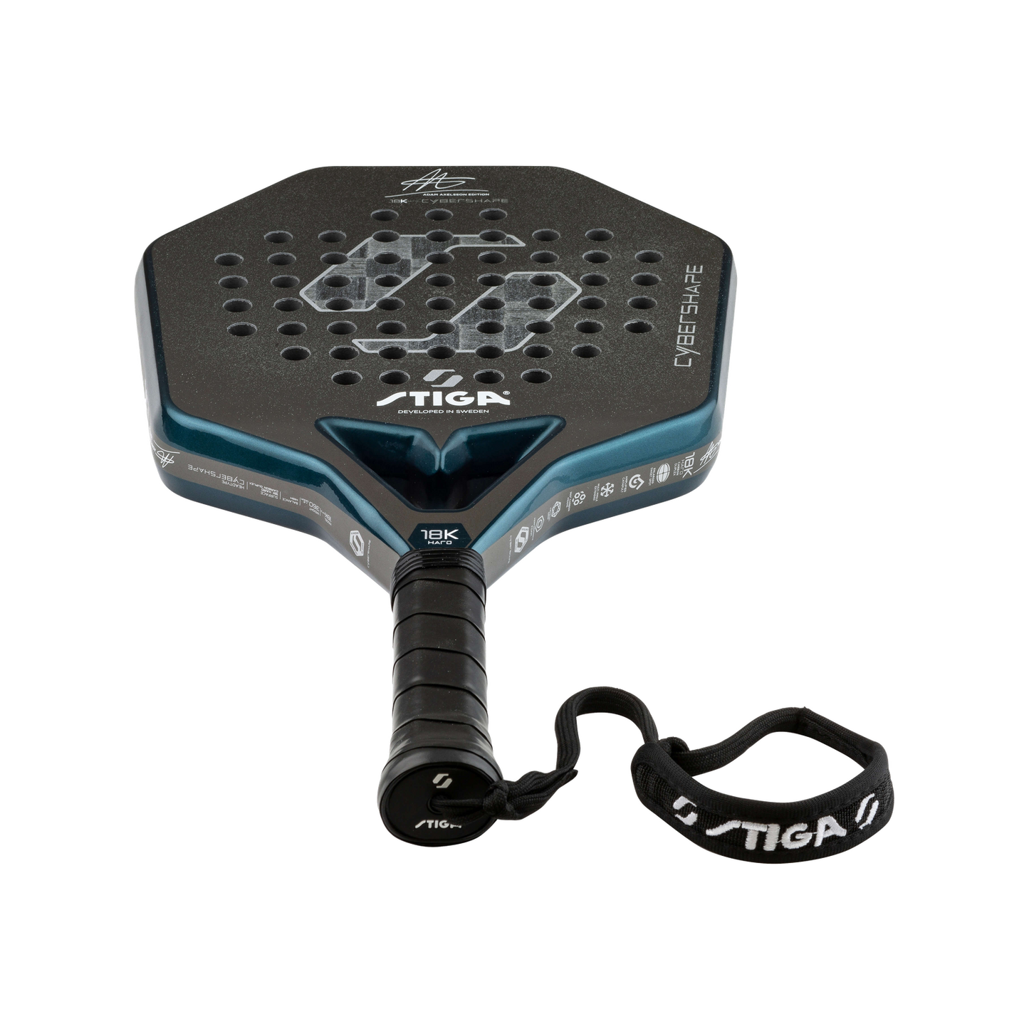 STIGA Cybershape 18 K Hard Adam Axelsson 2026 Padel Racket image 4
